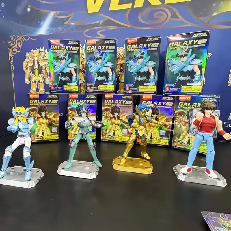 

Blokees Saint Seiya Galaxy Version 02 The Legacy Of The Gold Saints Aiolos Shura Ikki Shun Jabu Marin Assembled Gifts Blind Box