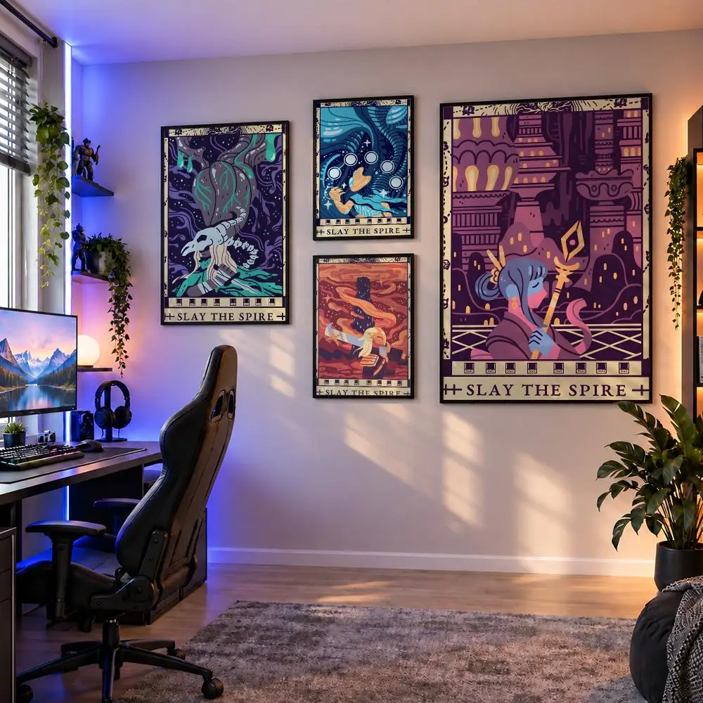 Game Slay The Spire 2 Roguelike Poster Wall Art PP Waterproof HD Self Adhesive Modern Home Decor Living Room Apartment Gift