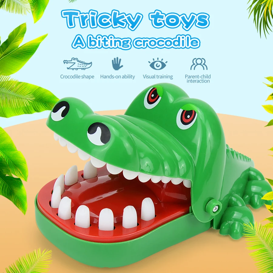 Crocodile bites finger toy gioco genitore-figlio puntelli acrobatici morsi coccodrillo a mano