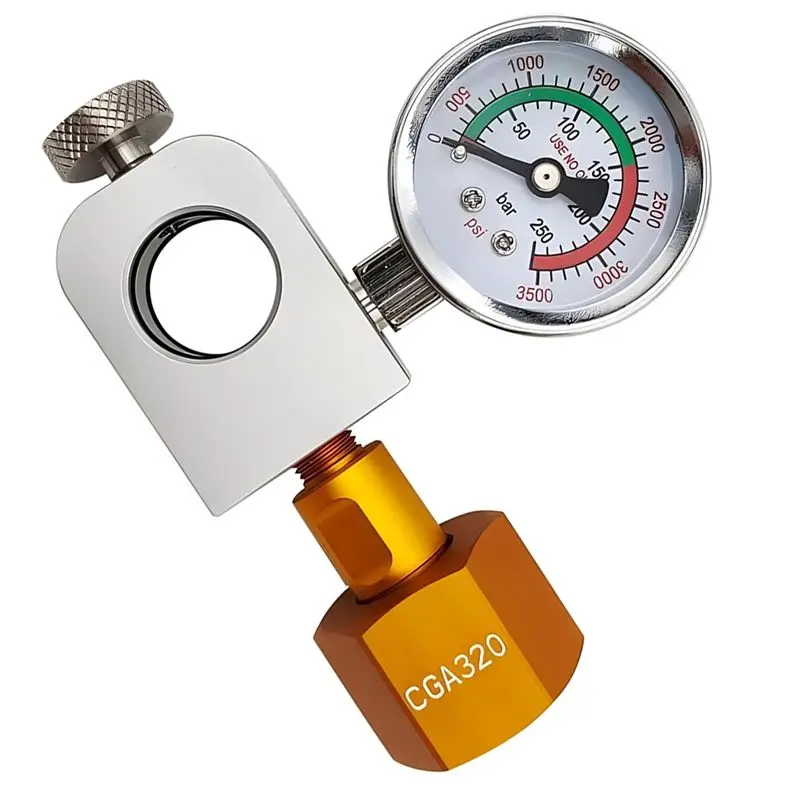 LITE-Carbonator Fill Station For DUO Terra Art Soda Co2 Tank- Soda Co2 Refill Adapter With Pressure Gauge, Co2 Exchange Function