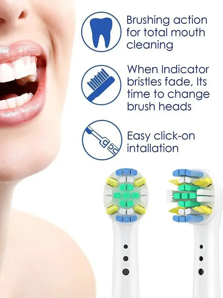 Têtes de brosse à dents électrique de rechange Oral-B, puissance d'avance adaptée, Pro santé, triomphe, Excel 3D, vitalité, nettoyage de précision, 16 pièces