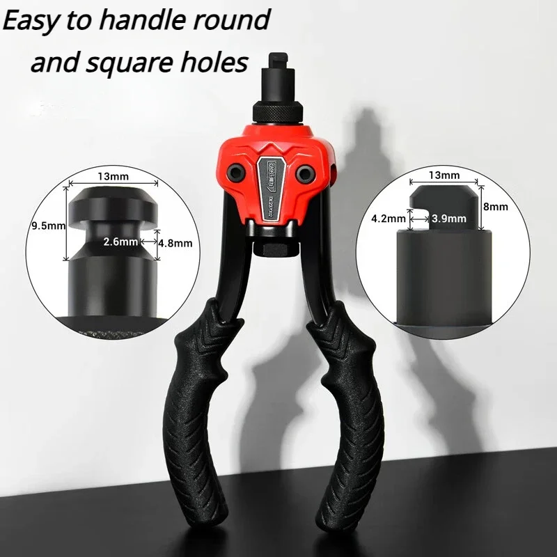 DELI Double Lever Riveting Gun Labor-Saving Household Single Lever Riveting Gun Portable Manual Core Pulling Rivet Gun Hand Tool