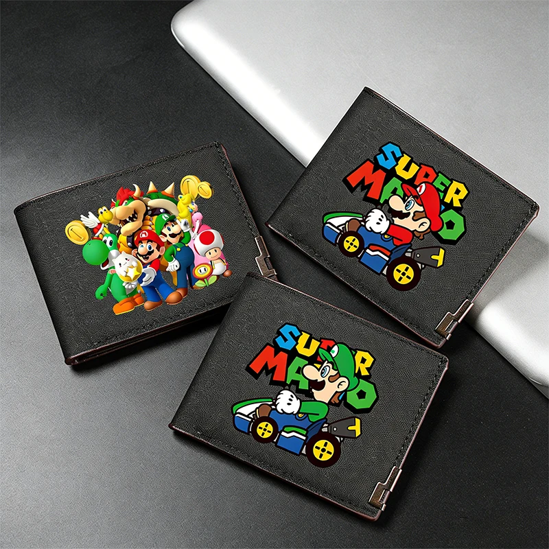 

Super Marios Men Women Wallet Coin Purse Cartoon Anime Figure Boy Girl Wallet Card Holder Coin Storage Short Paragraph Bag Gift