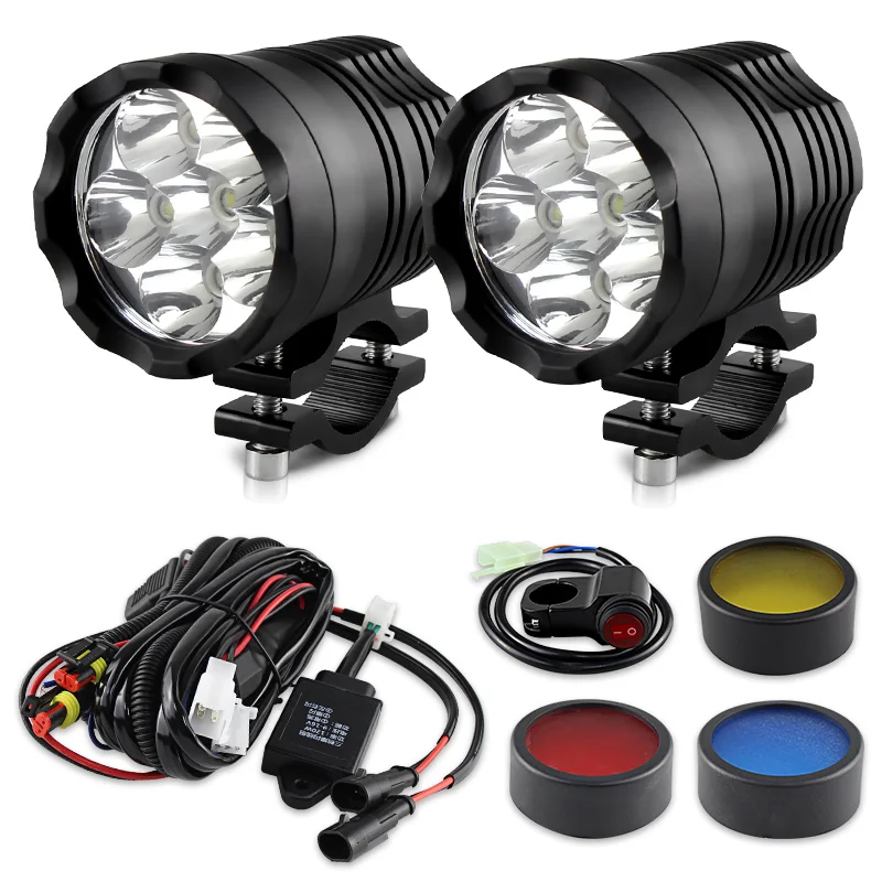 

Plug&Play Headlight LED Motorcycle Motorbike 12000LM Moto Spotlight Waterproof Fog Spot Motos Bulb Super bright+Flash controller