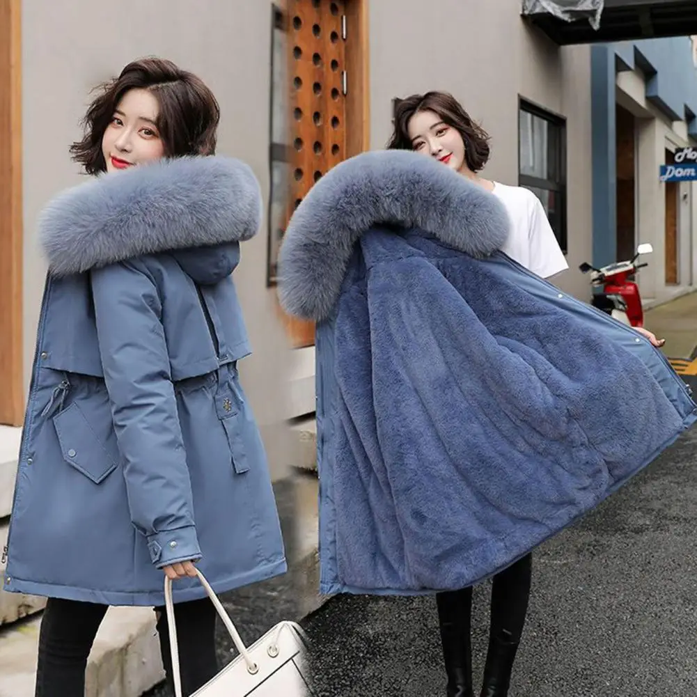 Cotton-padded Korean Style Coat Jacket Women 2024 Winter New Large Collar Cotton Coat Loose-fit Women's Warm Cotton-padded Parka