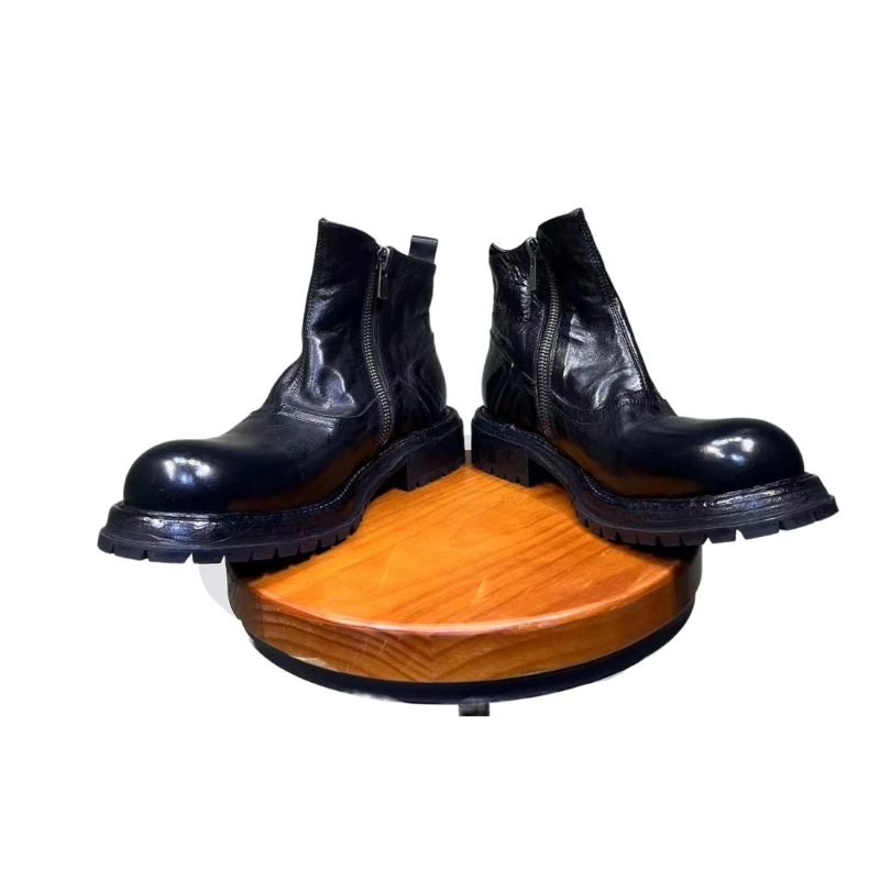 

25. винтажные высококачественные нишевые ботинки «Все выглядит хорошо, долговечные ботинки, мужская рабочая одежда, винтажная стираная конская кожа AD 1529