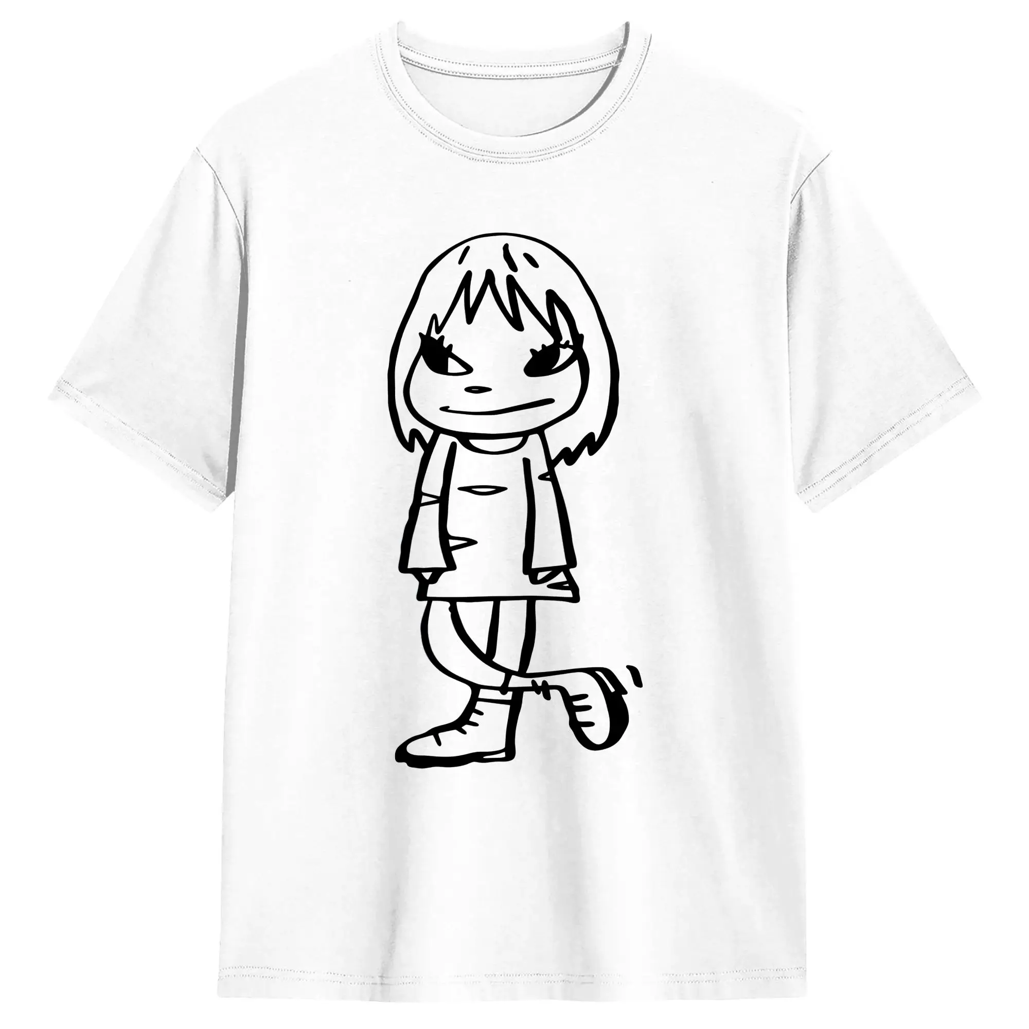 Yoshitomo Nara T Shirt Men  Y2K Fun T-Shirts Summer Round Neck Trending Tee Shirt Design Oversized Tops