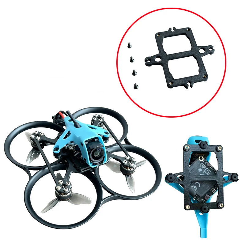 For BetaFPV O4 Air Unit Top Cover II Adapter Compatible with Pavo20 Pro/Meteor 75 Pro Drone Frame Shock Absorbing Mount Plate