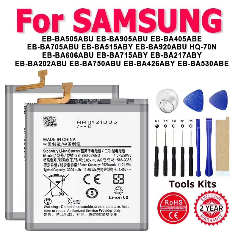 

Аккумулятор XDOU для Samsung Galaxy A30 A30S A10E A20 A20E A21S A40 A42 A50 A51 A60 A70 A72 A80 A90 A9S A71 A7 A8 A9 A10 A11 A12
