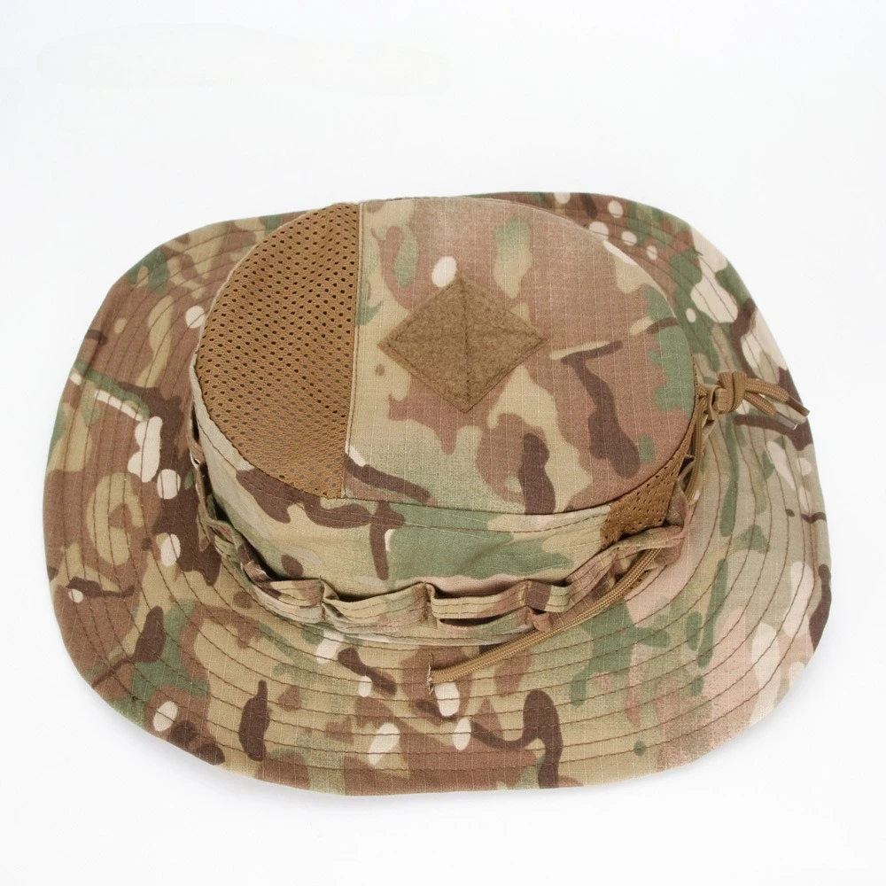 New Camo Tactical Boonie Hat Round Brim Sun Cap Summer Outdoor Mountaineering Camping Fishing Lightweight Windproof Fisherman