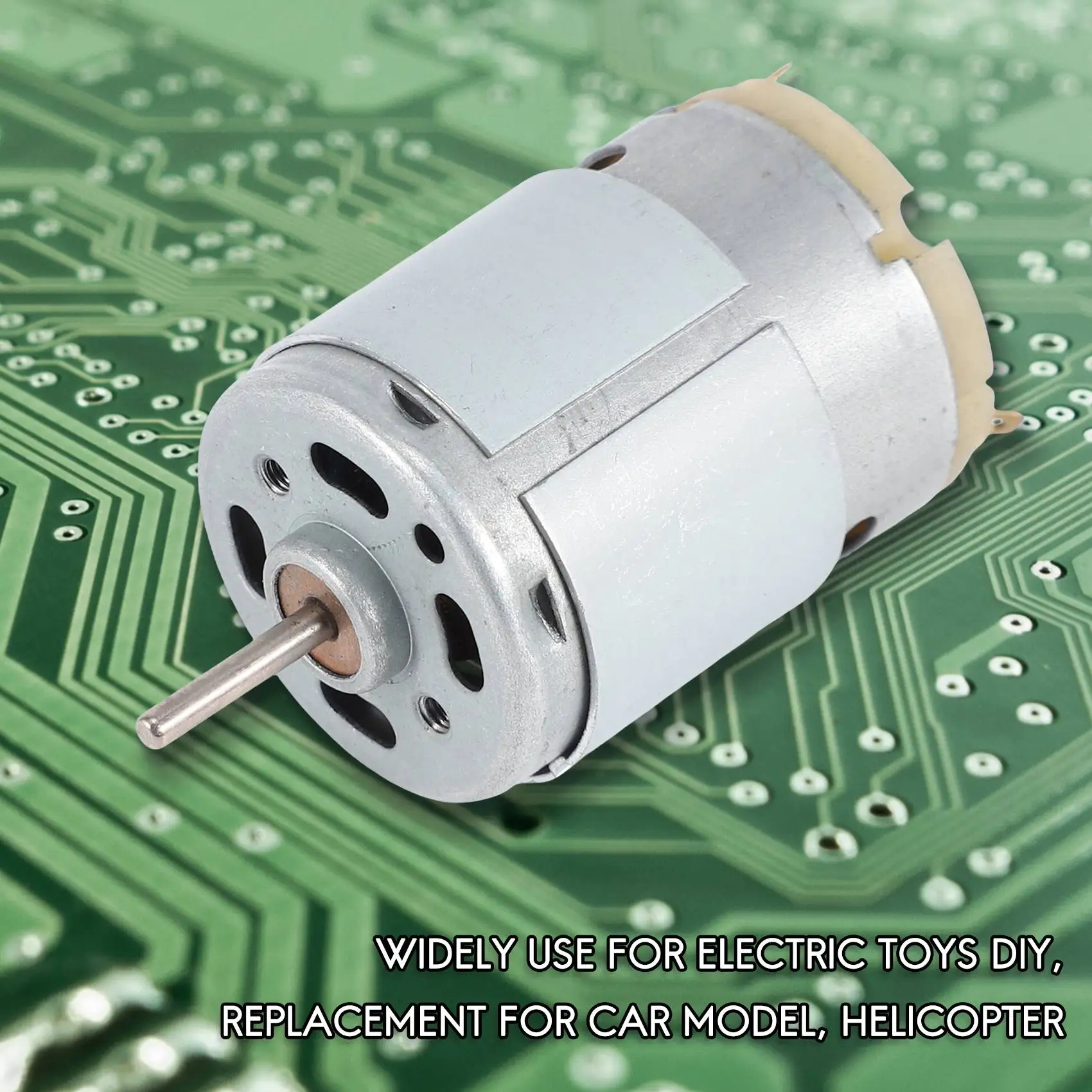 RS380 DC 1.5-18V 30000RPM Micro Motor 38x28mm for RC Model Toys DIY, Silver image 2