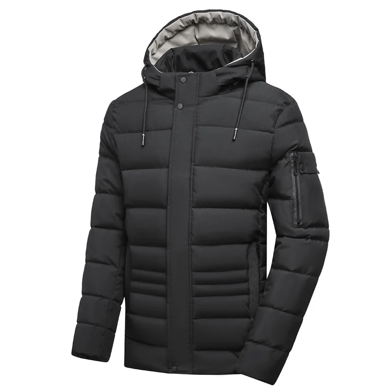 Parkas gruesas de invierno para hombre, abrigos acolchados térmicos de algodón para esquí de montaña, cazadora de escalada, chaqueta con capucha, ropa