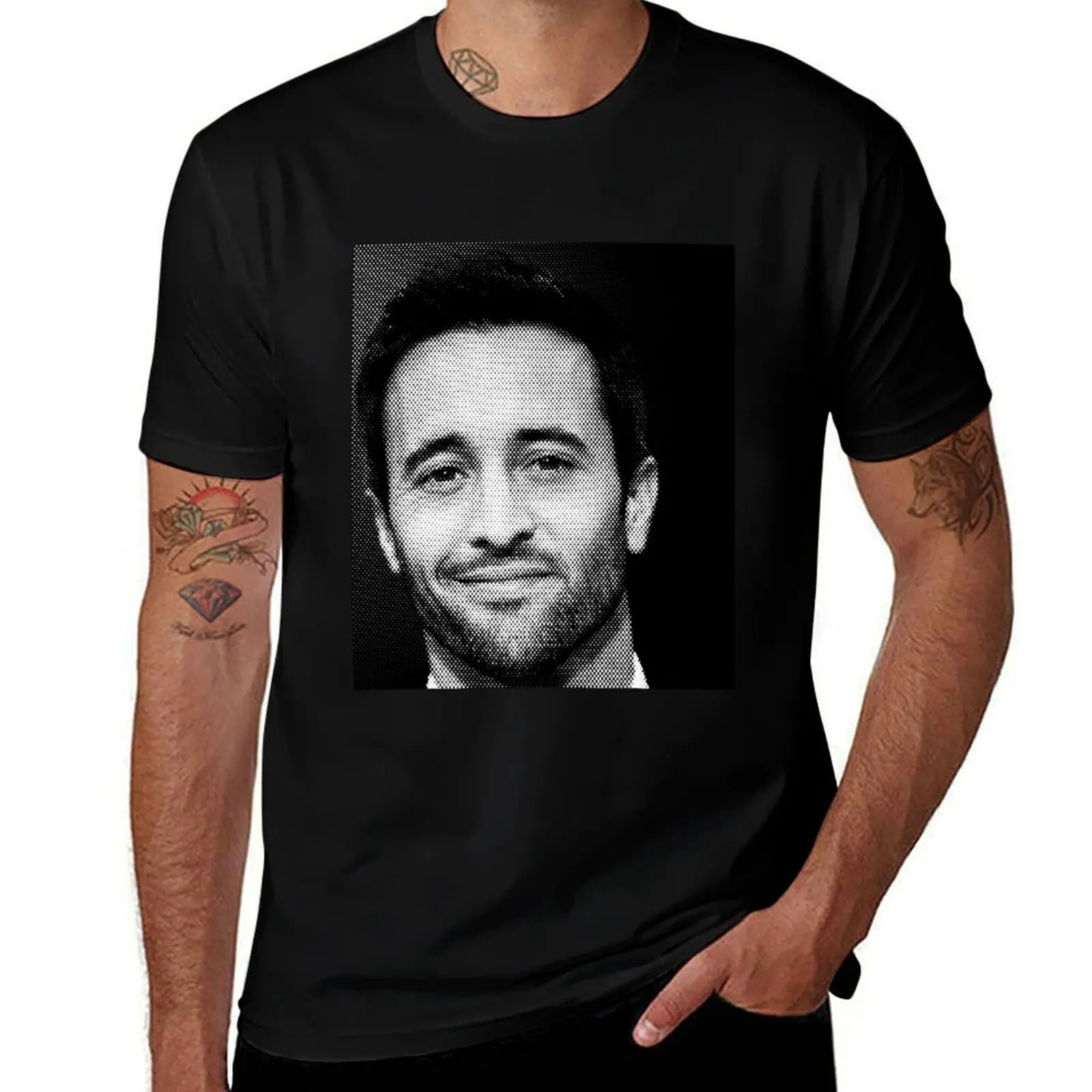 قمصان بيضاء تي O'Loughlin تي شيرت اللوحة تي ريترو تي شيرت تقليدي المرأة اليكس مع المطبوعات الرجال قميص رجل أسود و القطن #1