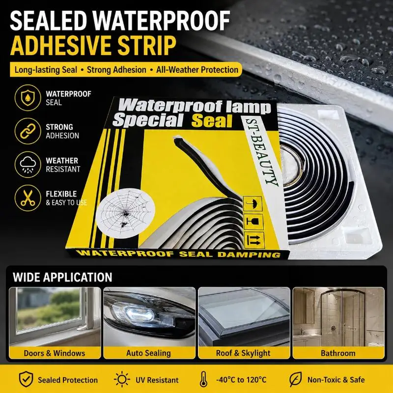 Wasserdichter Dichtungsstreifen mit starker Haftung und hoher Beständigkeit, perfekt für Autolampen, Hausfenster und Türabdichtungen.