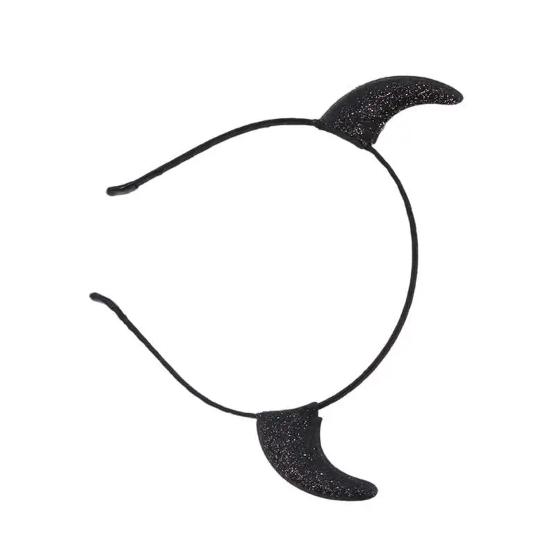 39BD Cosplay Hexe Horn Stirnband Punk Haarband Dark Series Hairhoop Foto Kopfbedeckung – Detail 10