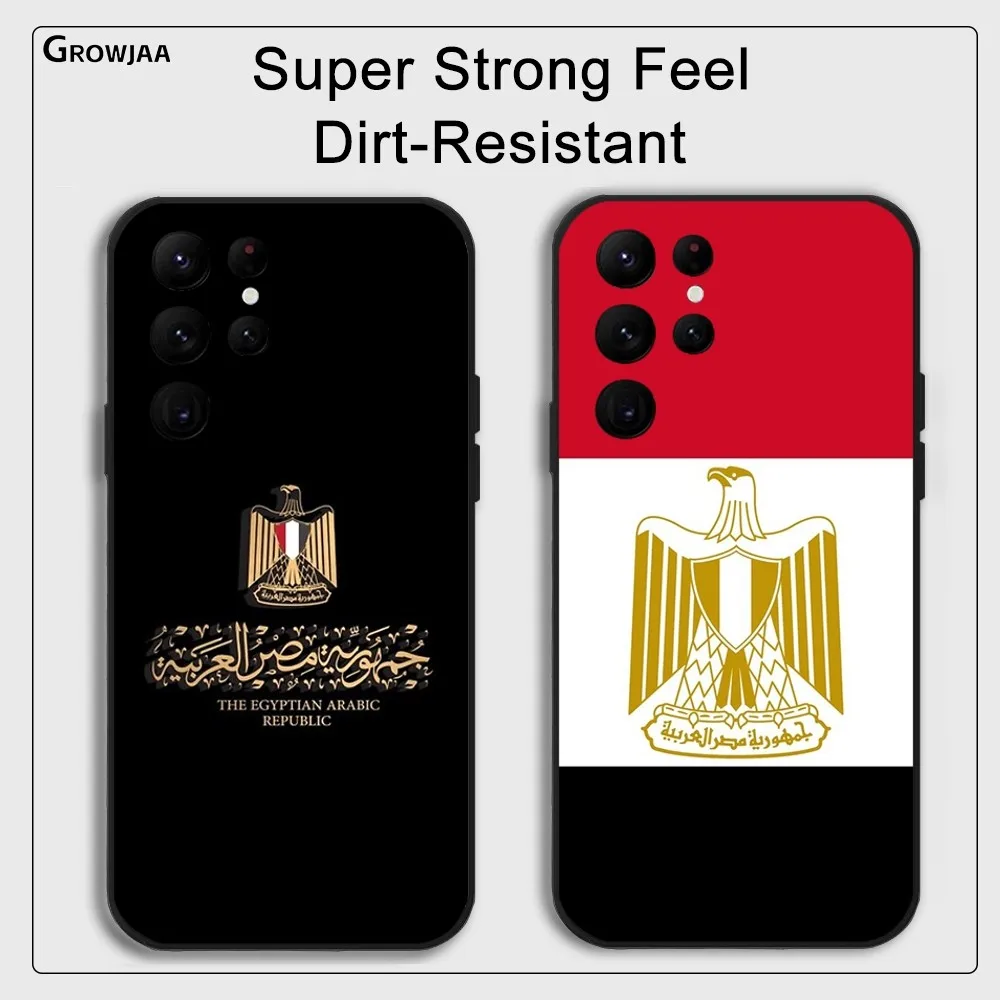 

Flag Of Egypt Pattern Phone Case For Samsung Galaxy S24 Ultra S22 S23 Ultra S21 S20 5G Protective Silicone TPU Funda