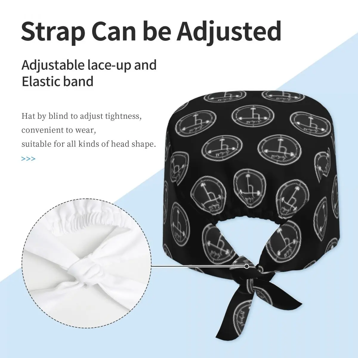 سيجيل أوف ليليث مذبح القماش فرك قبعة الطبيب العمل قبعة جراحية للجنسين قبعات التمريض قابل للتعديل لطبيب الأسنان #4