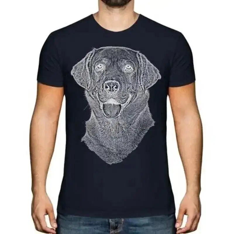 Labrador Retriever Men's Print Drawing Top Gift Ideal for Dog Lover