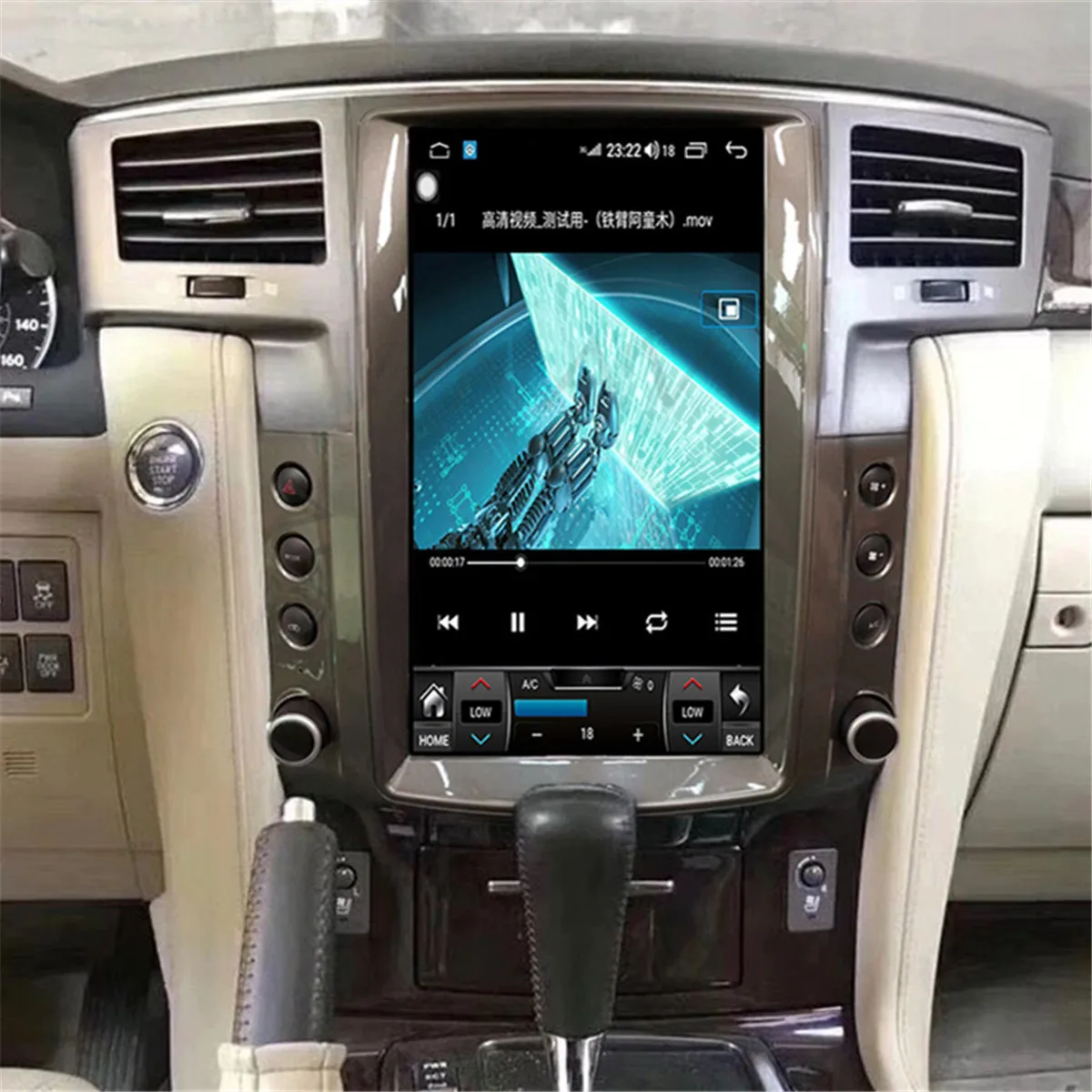 Rádio Do Carro Jogador Multimídia para Lexus LX570 2009-2013, Android 13, Tela Vertical HD, Estilo Tesla, Áudio e Vídeo, 12,1 em