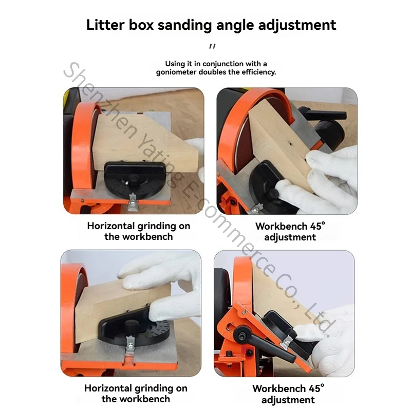 Multifunctional Automatic Sand Disc Belt Machine Small Polishing Grinder Woodworking Sandpaper Machine Knife Sharpening Artifact