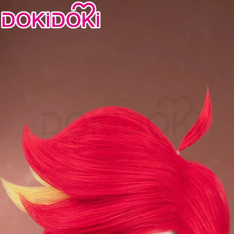 متوفر شعر مستعار Niffty أنيمي تأثيري DokiDoki النساء 35 سنتيمتر شعر أحمر أصفر Niff خادمة Niffty تأثيري تسليط الضوء على غطاء الشعر الصباغة
