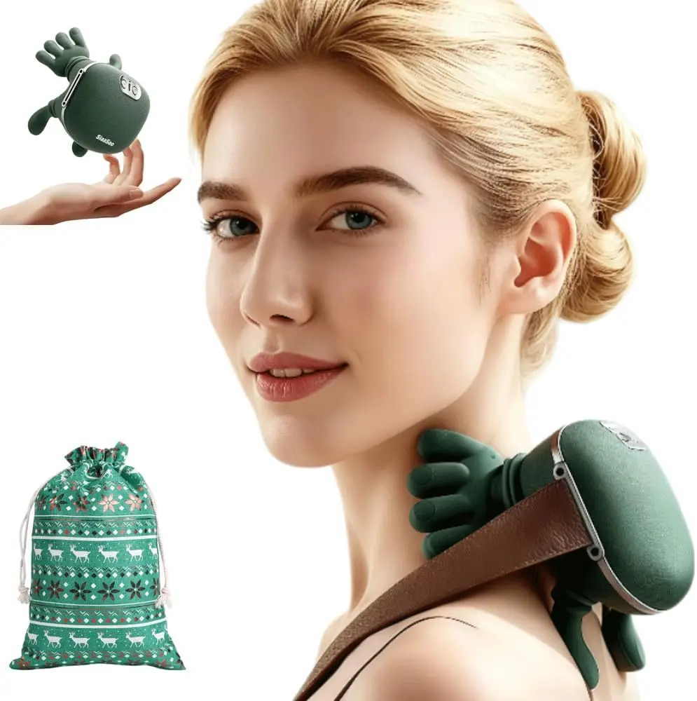 Siasoo Neck Massager 2025，with Heat Shiatsu Shoulder & Cervical Massager,Wireless Electric Neck and Back Massager for Pain Relie