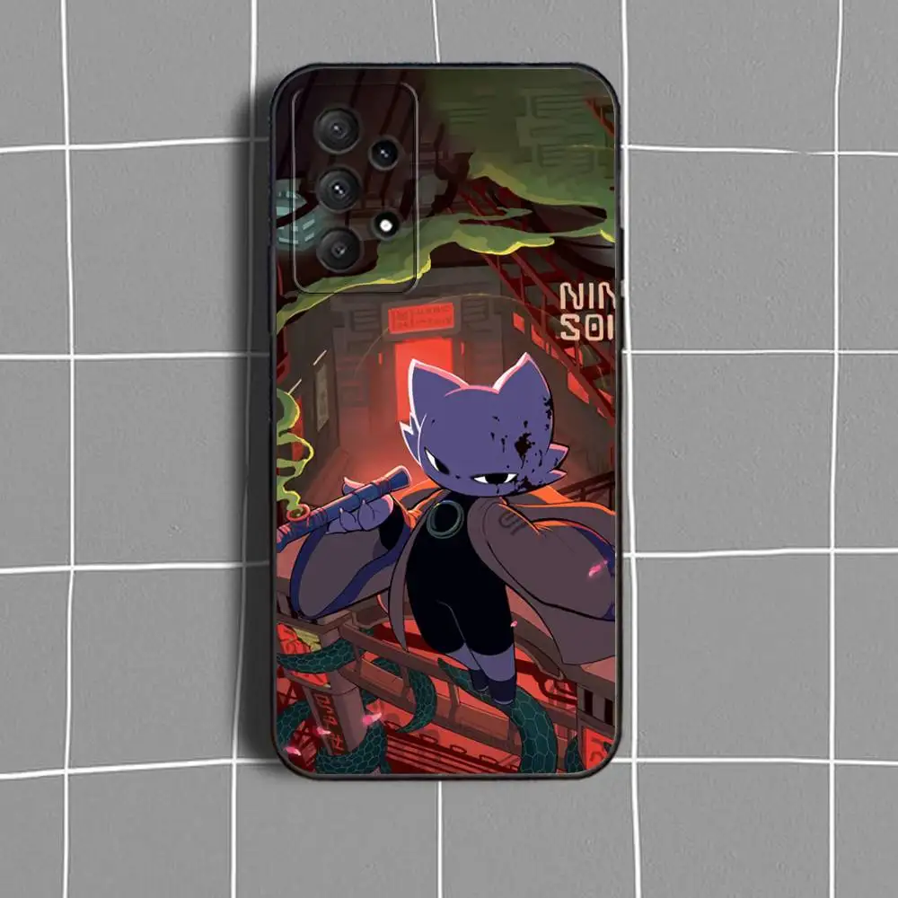 N-NineS- Sols Game Phone Case For Samsung Galaxy A73,31,32,72,41,53,52,71,22,5G,Note,J7,8,9 Soft Black Cover