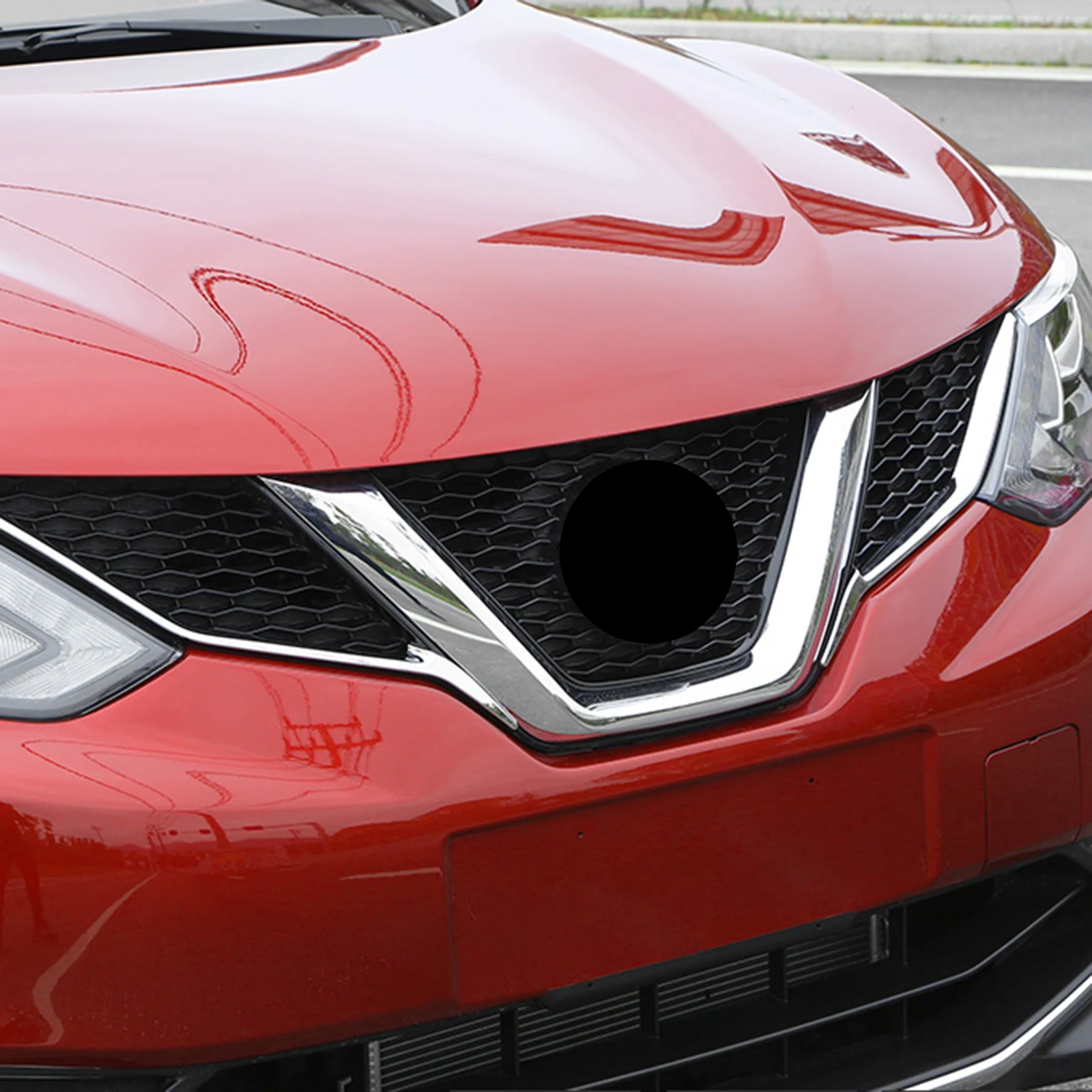 Fit For Nissan Qashqai 2014 2015 2016 2017 Chrome Front Mesh Grille Grill Head Light Cover Trim Insert Styling Molding Garnish
