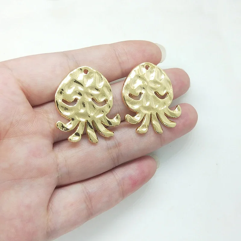 جديد 30*26 مللي متر 4 قطعة/حقيبة عالية الجودة سبائك الزنك الأخطبوط سحر قلادة ل القرط قلادة مجوهرات اكسسوارات #5