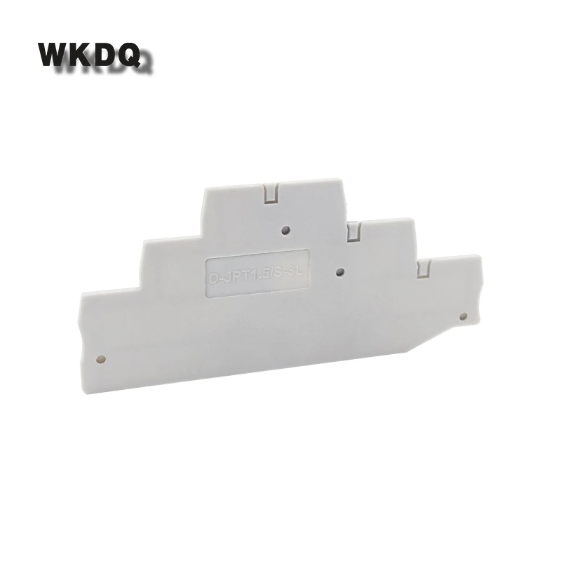 D-PT1.5-3L 1Pc Three-Level End Cover For PT 1.5 3L Direct Mount Electrical Din Rail Terminal Block Barrier Plate D-PT 1.5-3L