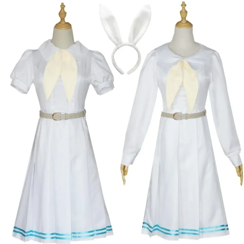 Disfraz de Anime Beastars White Rabbit Haru JK, uniforme de conejo Haru, disfraz de manga corta para Halloween, fiesta de Navidad