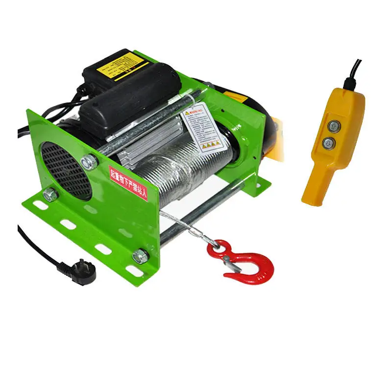 

Electric Winch 200-400KG Electric Hoist 30M Steel Wire Rope Windlass Winding Engine Elevator Household Building Crane 220V