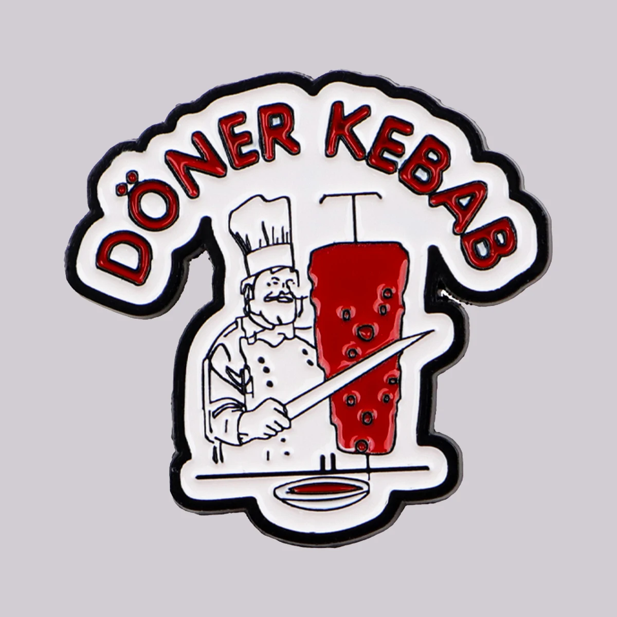 Alfileres esmaltados "Kebab", broches de Chef, insignia, alfileres de solapa para mochilas, bolsos, mochila, decoración de ropa, joyería de moda, regalos para amigos