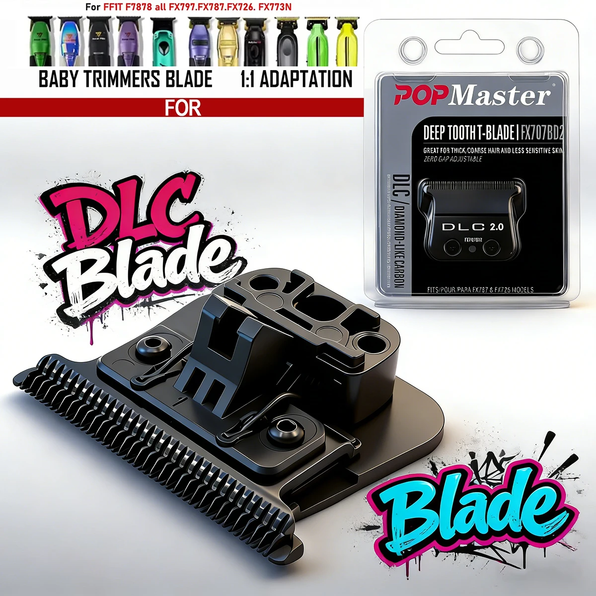 Оригинальные сменные лезвия для триммера DLC, профессиональные лезвия для электрических триммеров для детей, модели FX787, FF1T, FX797, FX726, FX773N