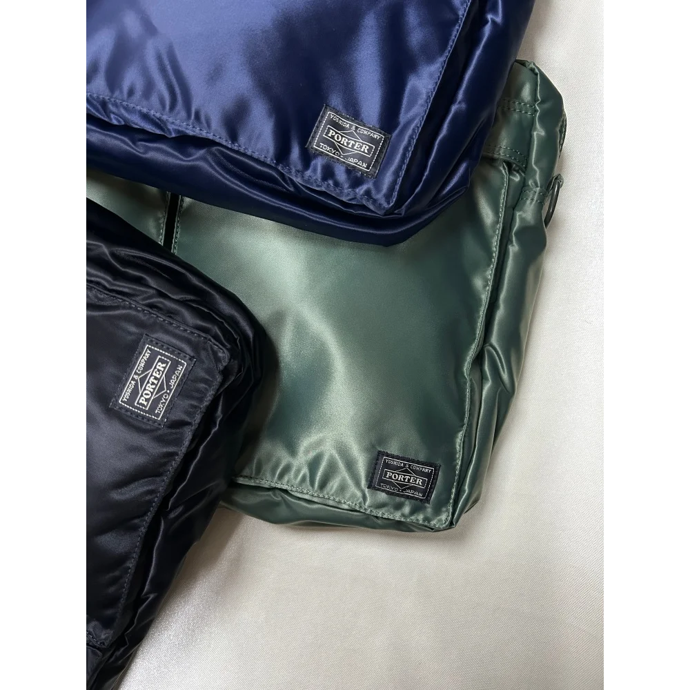 Porter Tanker Nylon Men Briefcase Shoulder Crossbody Handbag Large Capacity Laptop Document Bag Business Commute Office Portable