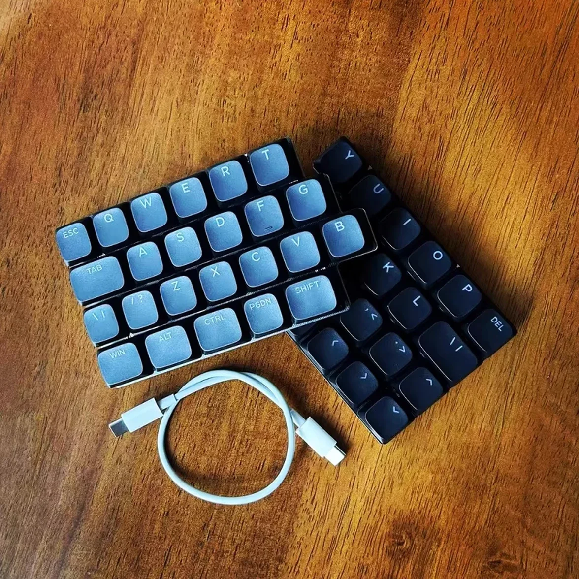 Y45a Split Keyboard Wired Low Profile Switch 45Keys RGB Customize Ergonomic Support QMK VIAL Split Keyboard PC Gamer Accessories