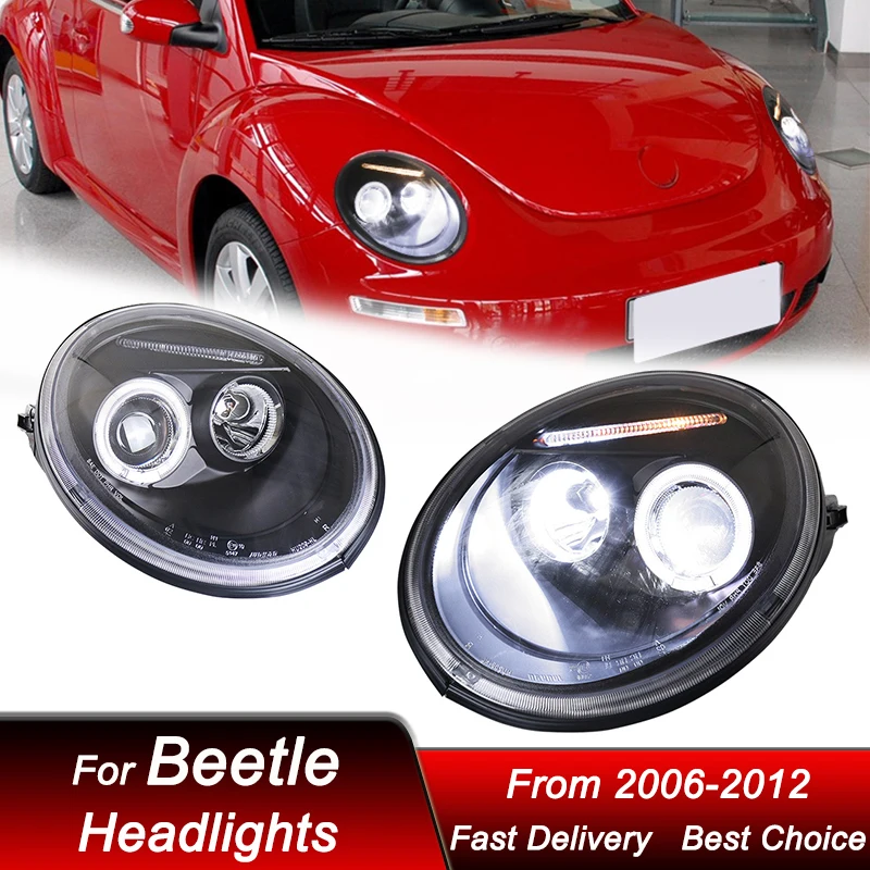 Hot Car Headlights For Volkswagen VW Beetle 98-05 emark new style full LED Auto Headlamp Assembly Projector Lens Accessories Kit view 3
