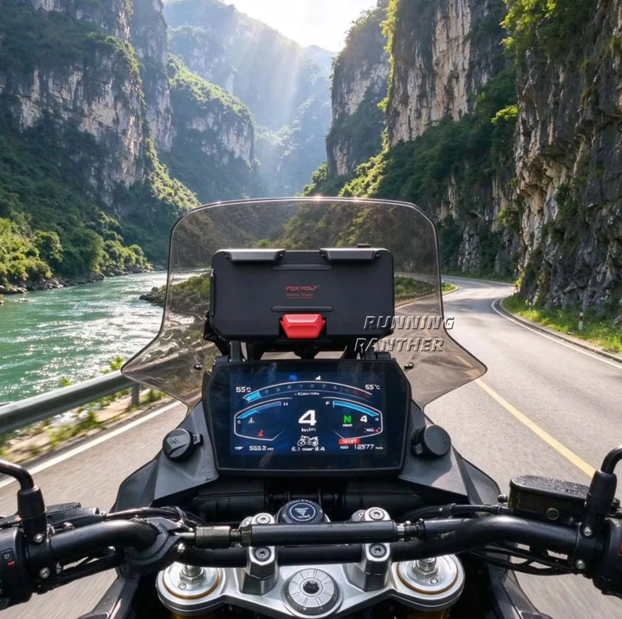 For VOGE 900DSX 2024 Motorcycle Waterproof Wireless Charging Mobile Phone Holder 12MM 16MM 22MM Bracket