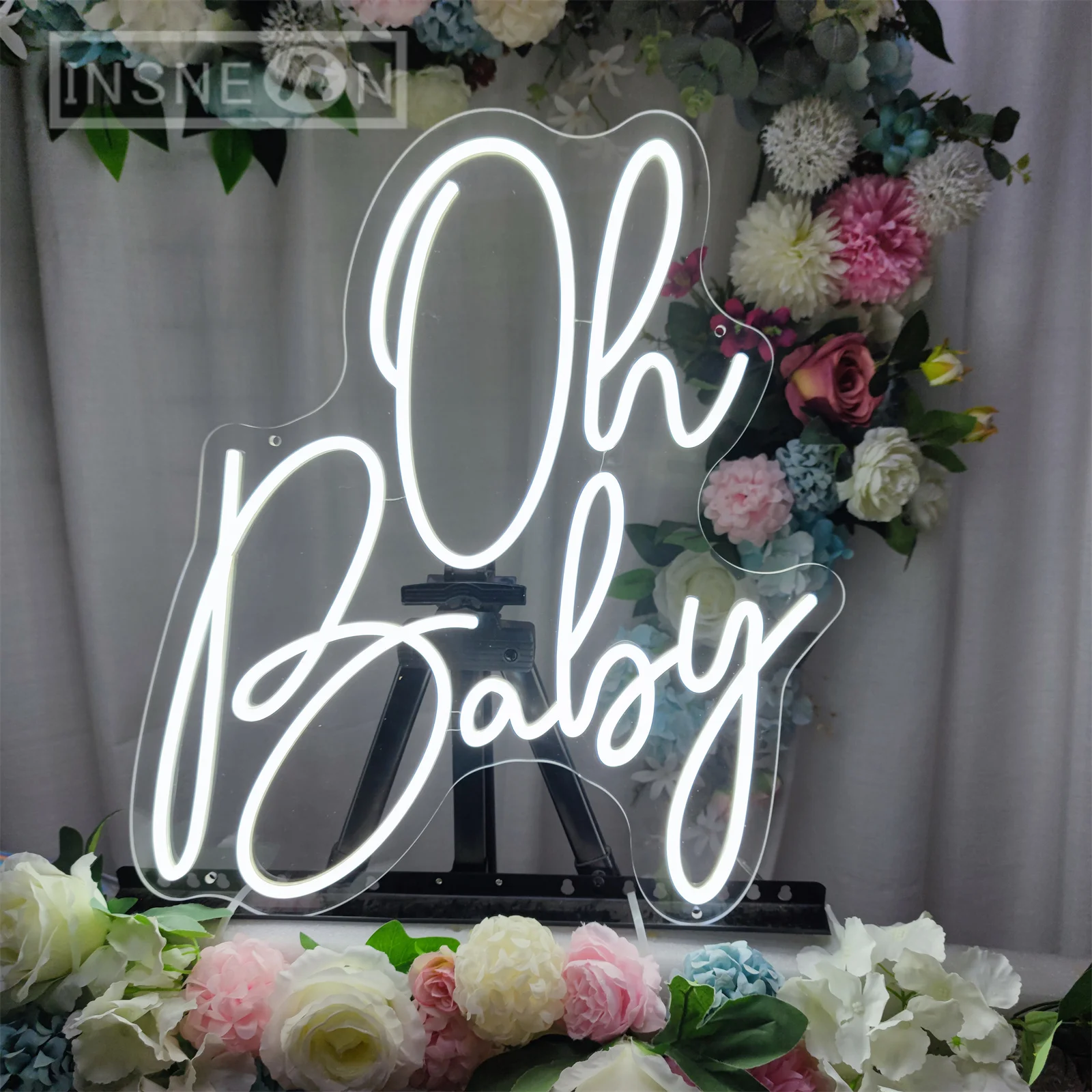 Oh Baby Neon Bord Led Licht Usb Bruiloft Feestzaal Muur Neon Licht Decor Slaapkamer Geschenken Neon Licht Teken Huisdecoratie Led Lamp