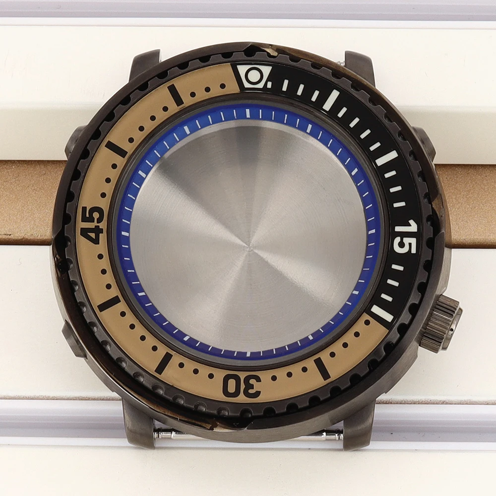 20ATM 43mm Diver Watch Case Sapphire Glass For Mod Mini Tuna Can Watch Part NH35 NH36 NH38 4R36 Movement C3 Unidirectional Bezel
