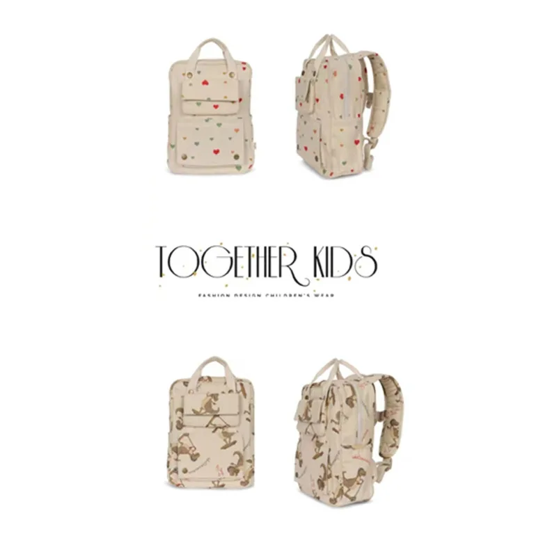 New Autumn Winter Kids School Bag Cute Cartoon Embroidery KS Brand Children Shoulders Cherry Pattern Toddler Bags