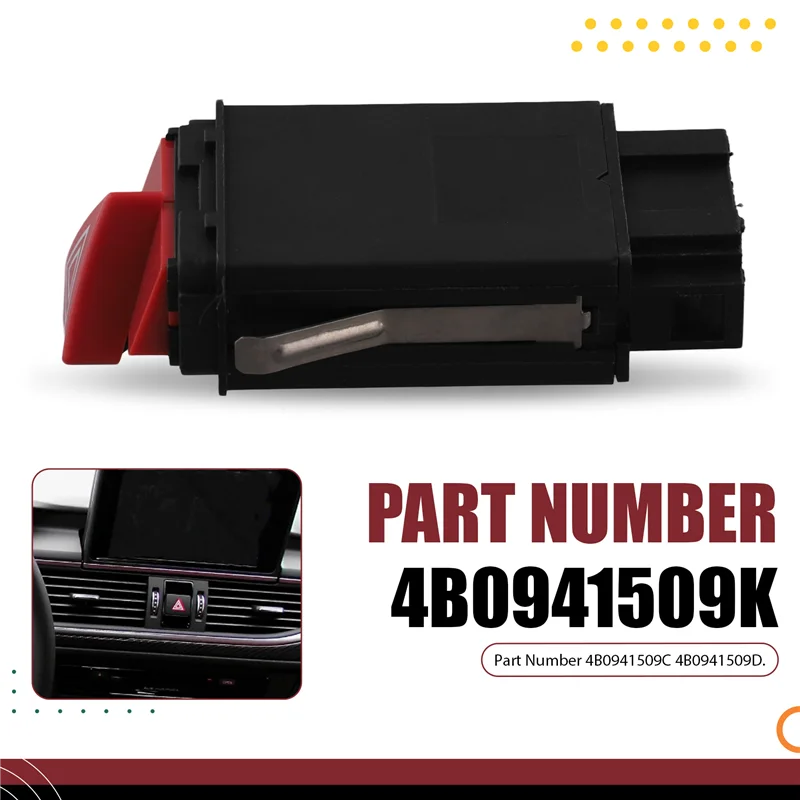 

Высококачественный автомобильный переключатель аварийной сигнализации для A6 RS6 S6 1998-2005 4B0941509K с 4B0941509D