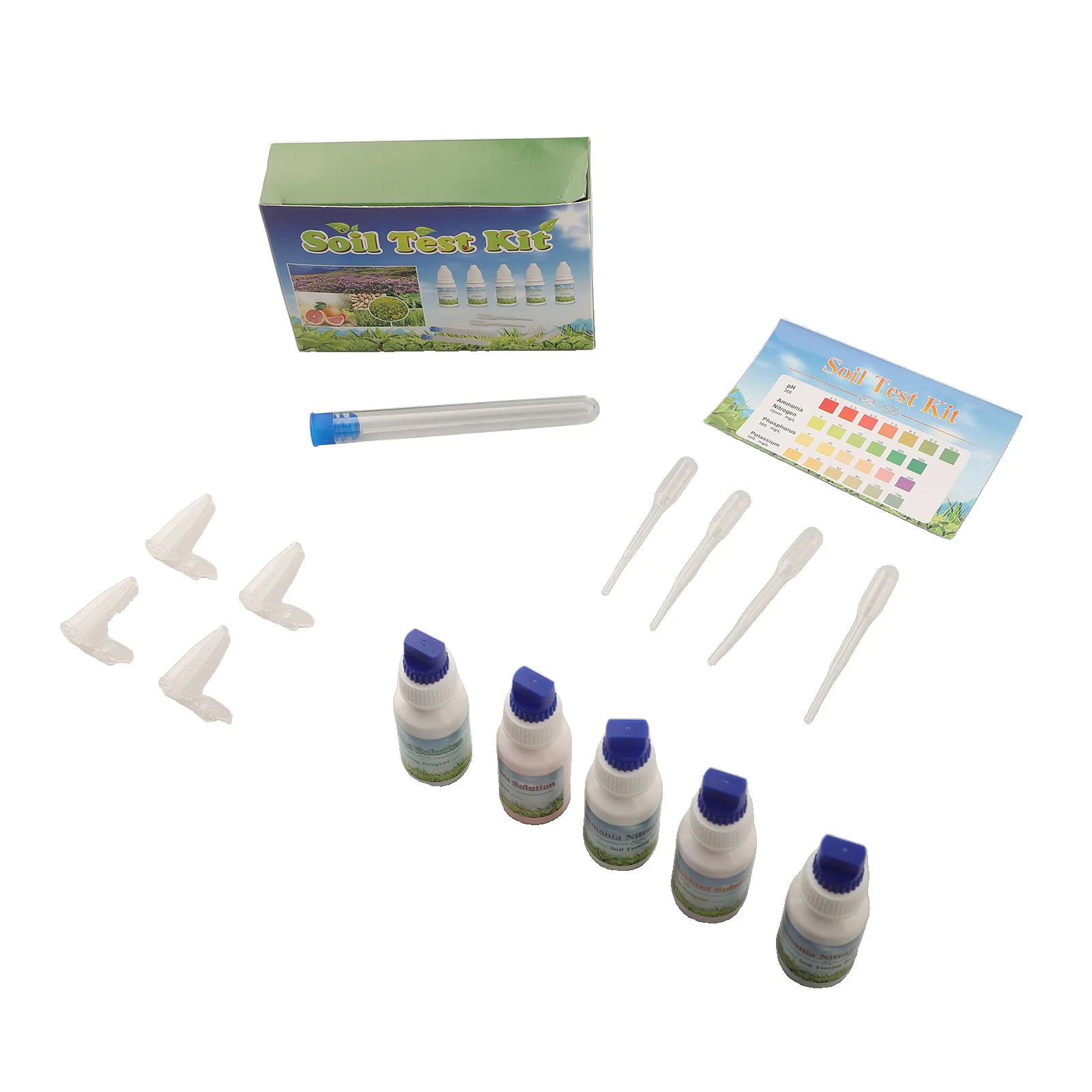 10ml Soil Test Kit Liquids Solution PH Measurement Agriculture Gardening Test 1 Set Of Soil PH Meter Soil Quality Test Tool Soil