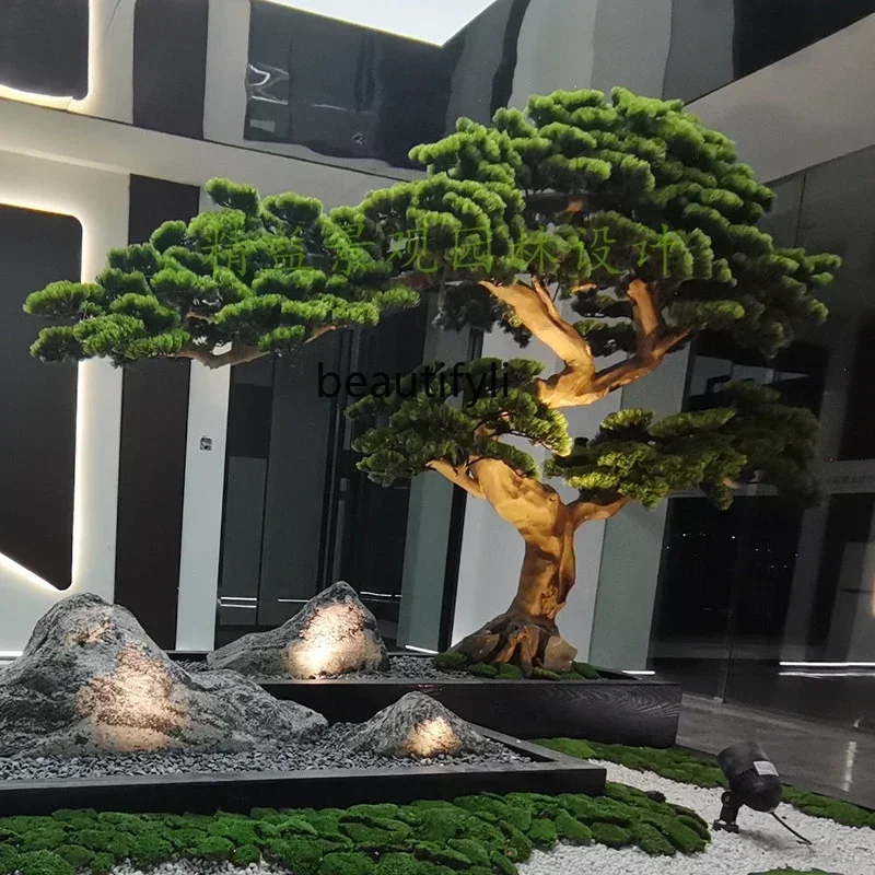 CC Large-scale simulated welcome pine beauty pine decorative landscape green plants fake pine interior ornament