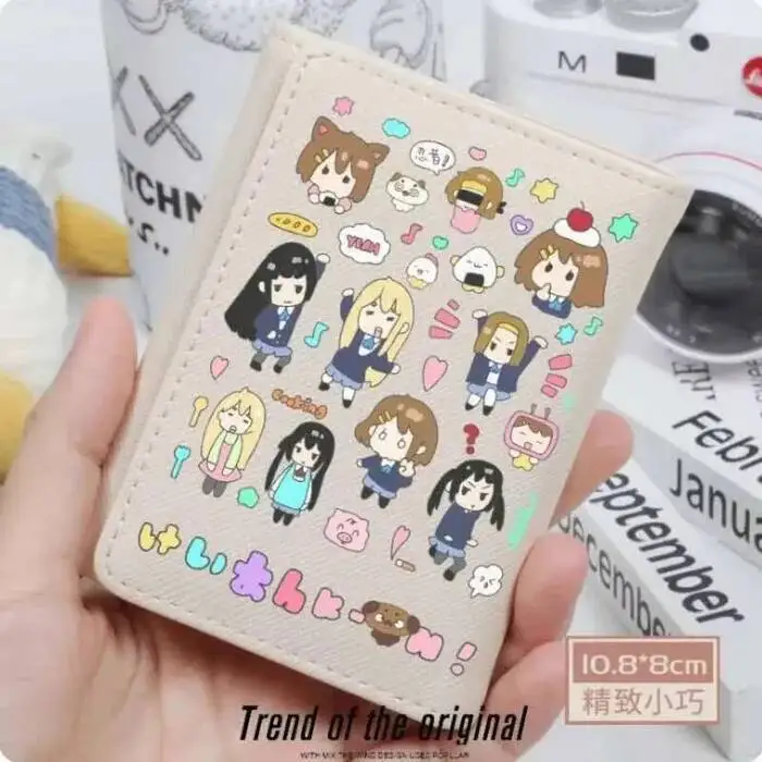 

K-ON Hirasawa Yui Tainaka Ritsu Akiyama Mio модный кошелек из искусственной кожи, засов для карт, сумка для денег, подарок для косплея B676 аниме
