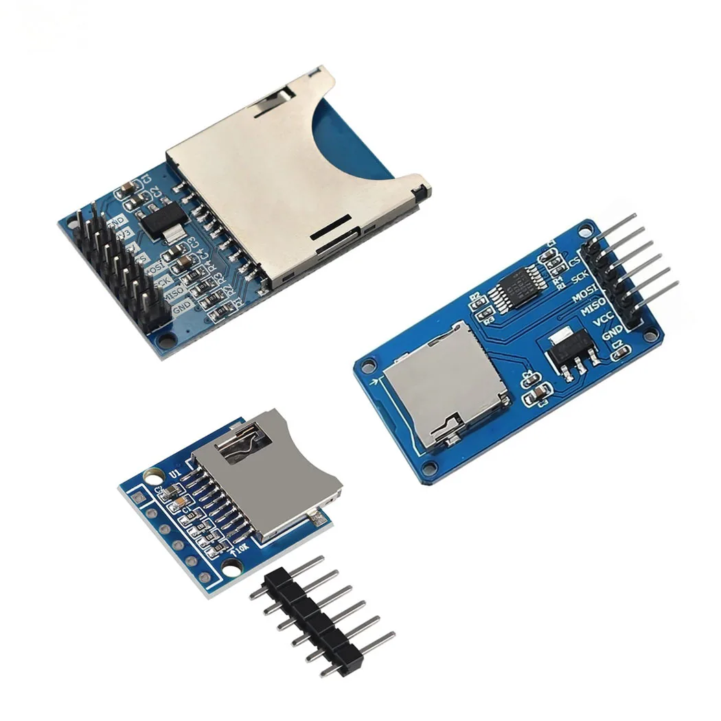 Micro SD SDHC TF Card Adapter Reader Module Welded Pins with SPI Interface Level Conversion Chip Compatible with Arduino Raspber