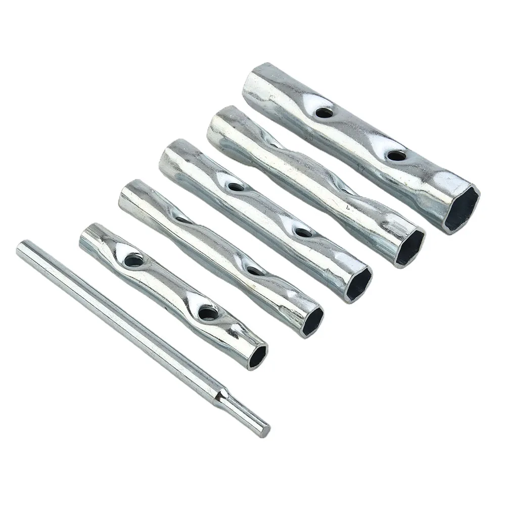 New Box Wrench Box Wrench Tools Wrench 6PCS 8-17mm High Quality Metric Tubular Box Tube Bar Tube Hollow Socket