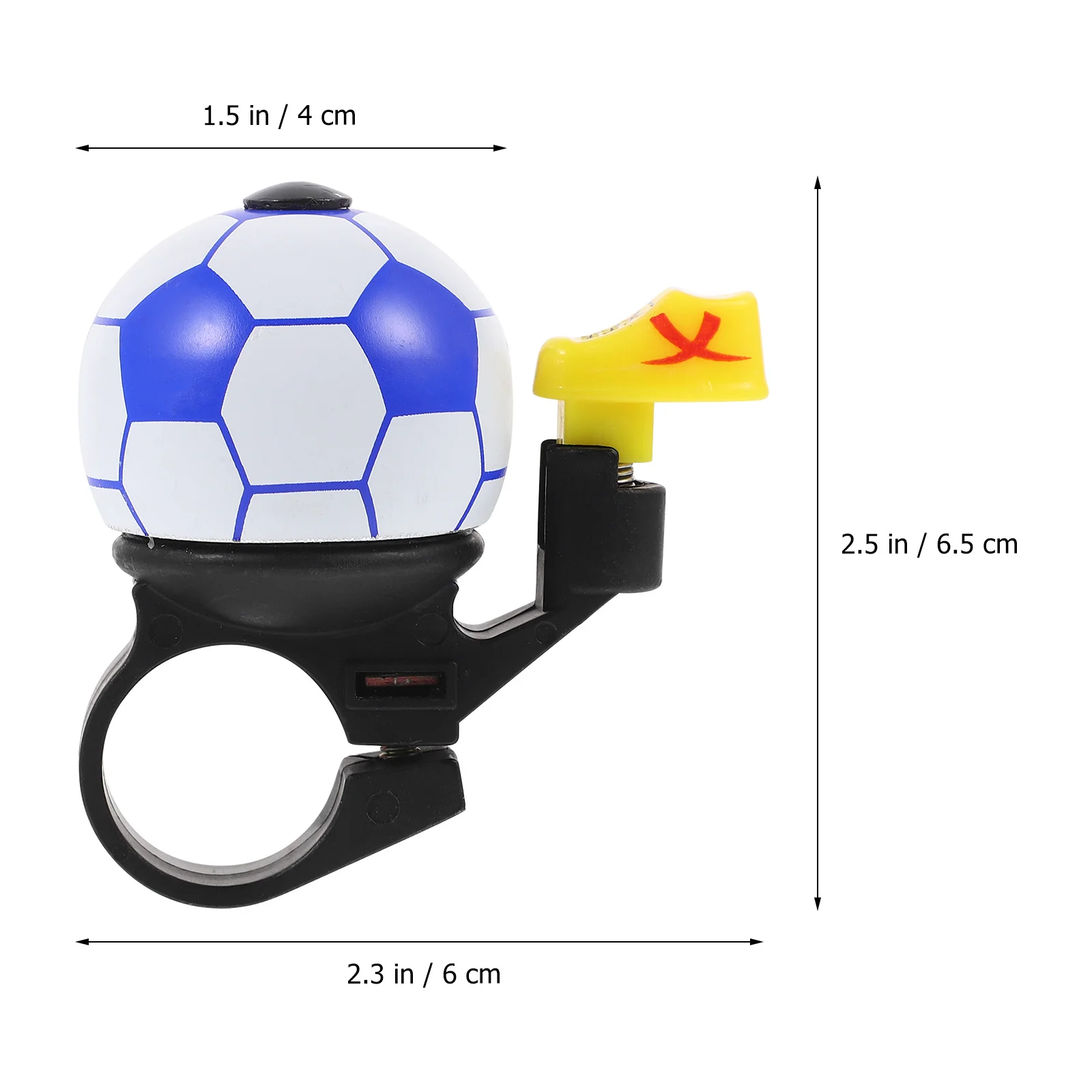 Campanello per manubrio della bicicletta Campanello di sicurezza forte a forma di pallone da calcio per accessorio per bici da strada di montagna Accessorio per bici da strada