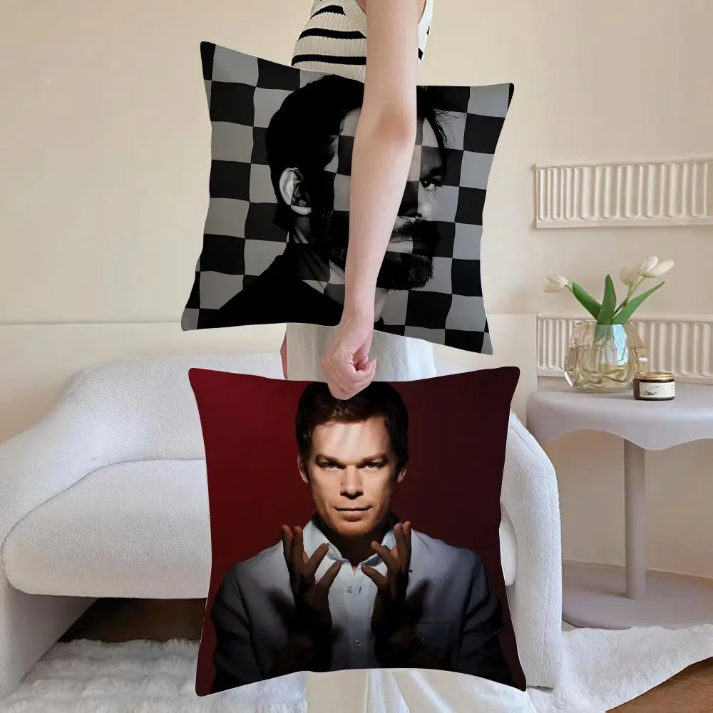 Fashion Stoic Actor Reserved M-Michael C Hall Cushion Cover Washable Linen Pillowcase Soft  for Daily Sofa Bed Home Room Decor