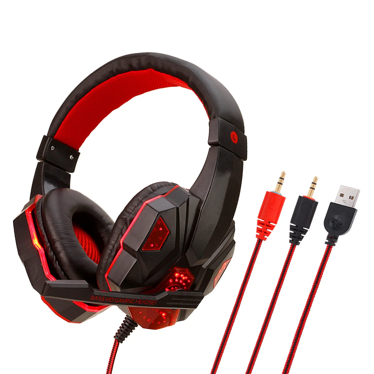 Earphone Headset Gamer Soyto Sy 830MV RED